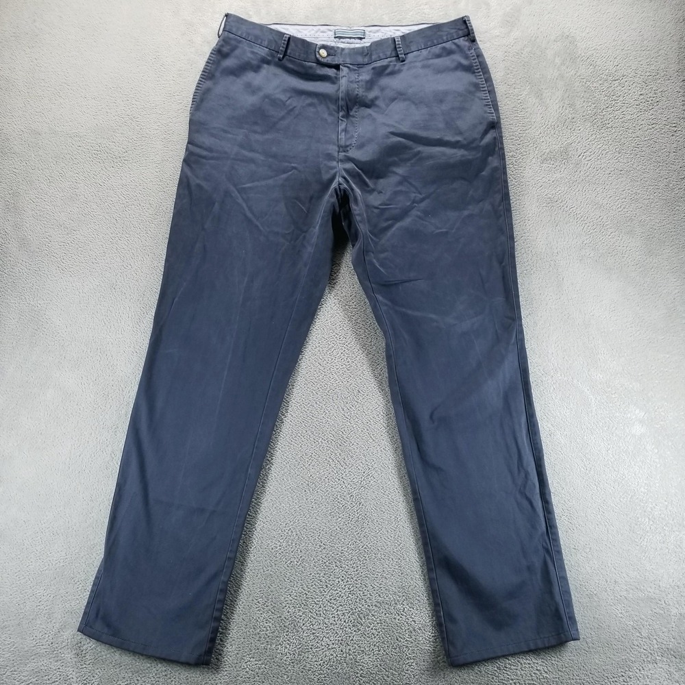 Peter Millar Pants Mens 38x34 Blue Pima Cotton Chino Casual‎ Office Work